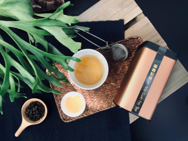 图为五辰湖主打产品蜜贵妃茶